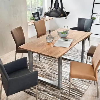 Jedálenský stôl TABLES & BENCHES – 120 × 80 × 77 cm